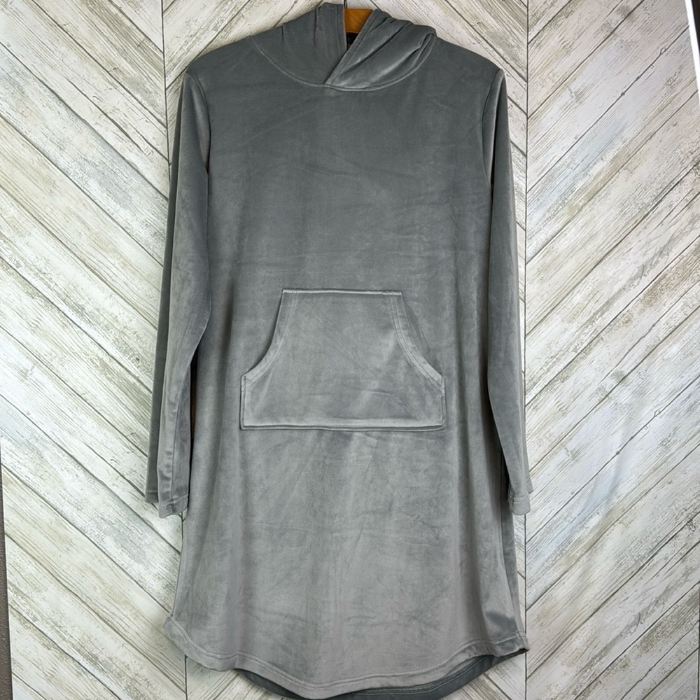 Softies Cowl Snuggle Lounger Sleep Dress Sz S/M Kangaroo Pocket